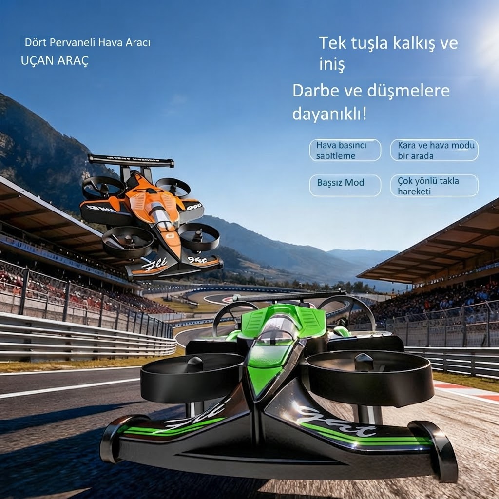 Uzaktan Kumandalı Araba & Drone – 2’si 1 Arada