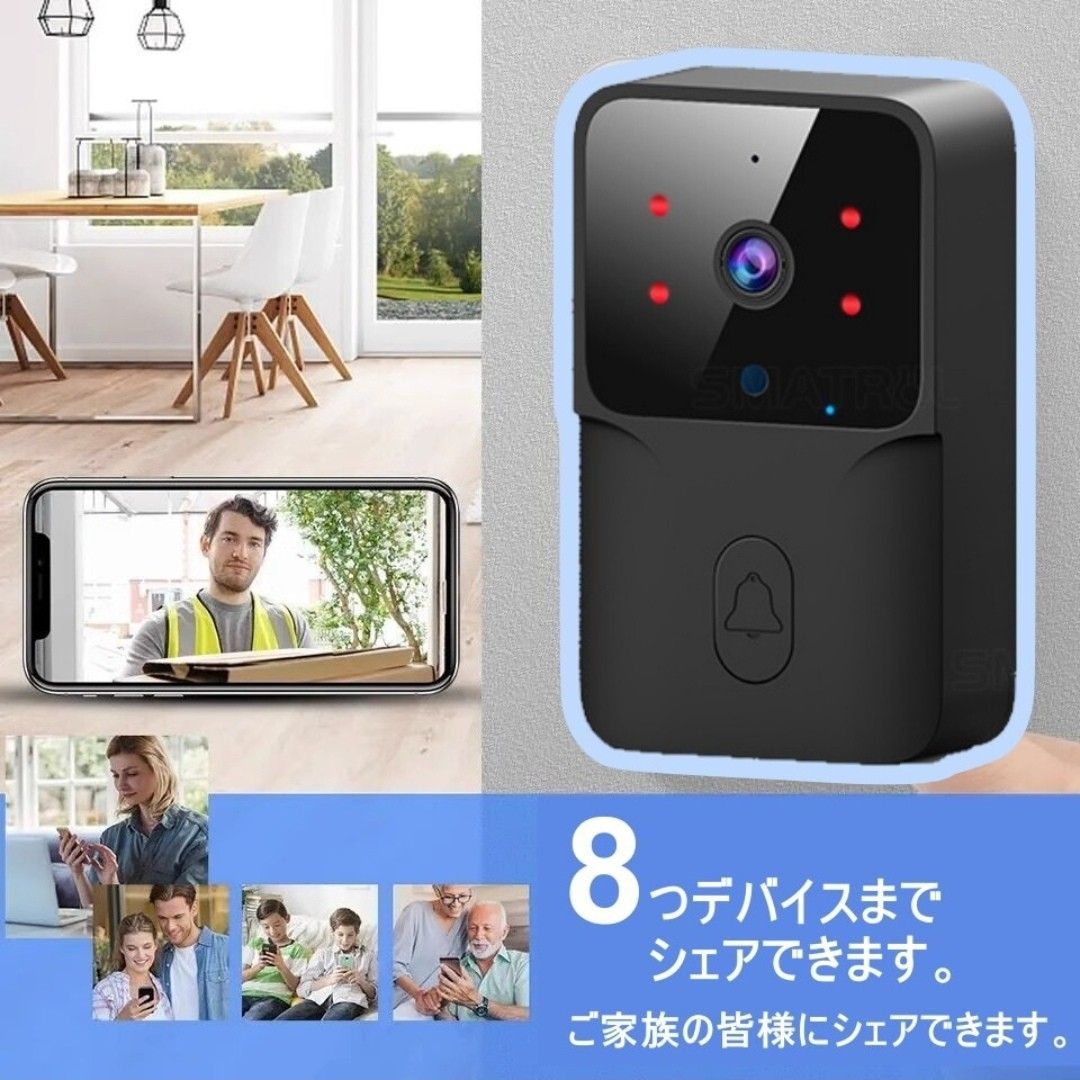 Kapı Zili Kablosuz Akıllı Kamera Wifi Destekli